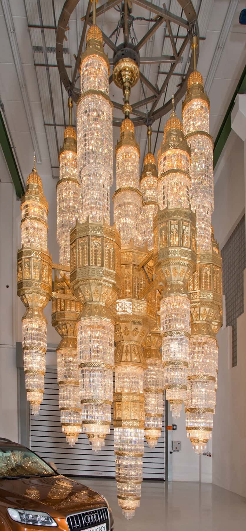 Chandelier-lit grand interior